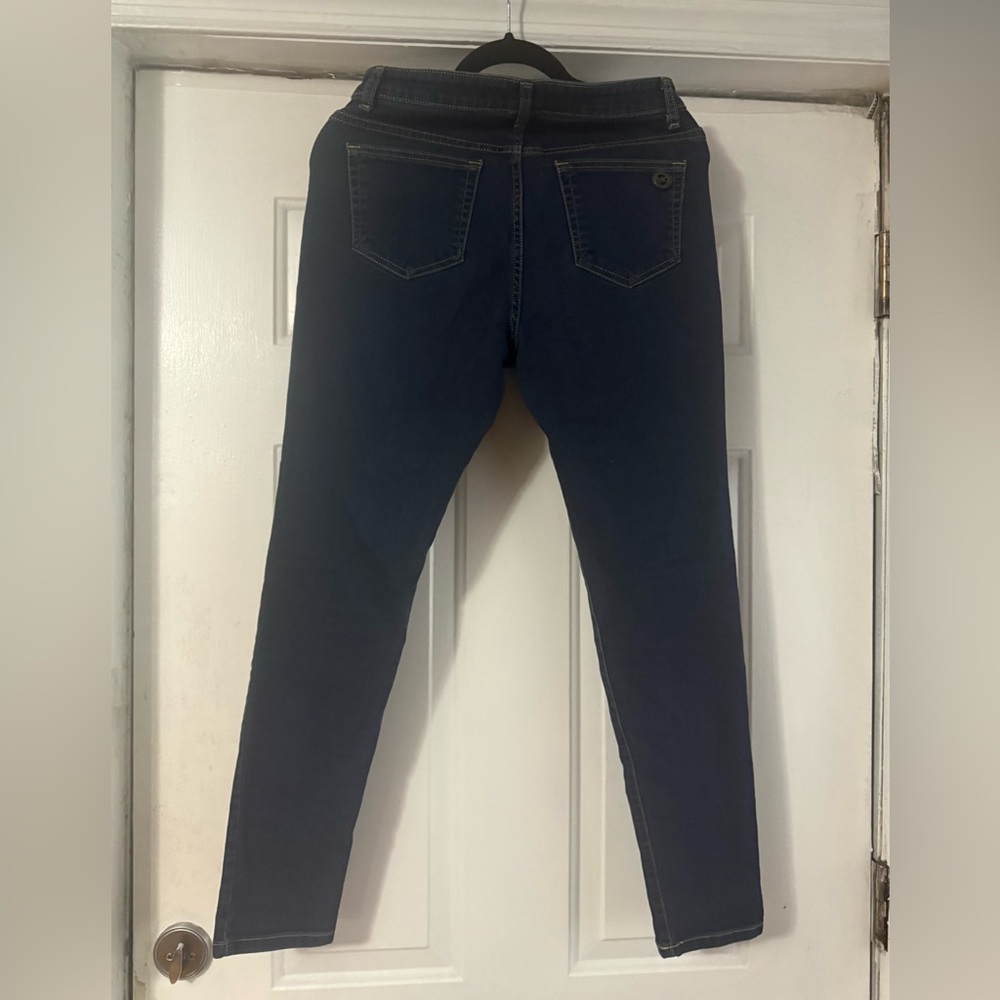 Michael Kors Izzy Skinny Jeans Dark Wash Size 8 Stretch - Picture 5 of 14
